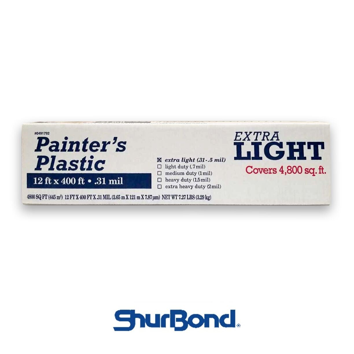 Painter's Plastic Sheeting – 12' x 400'